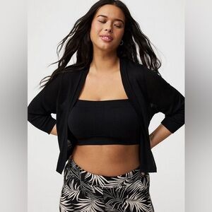 Torrid 3/4 Sleeve Cropped Shrug